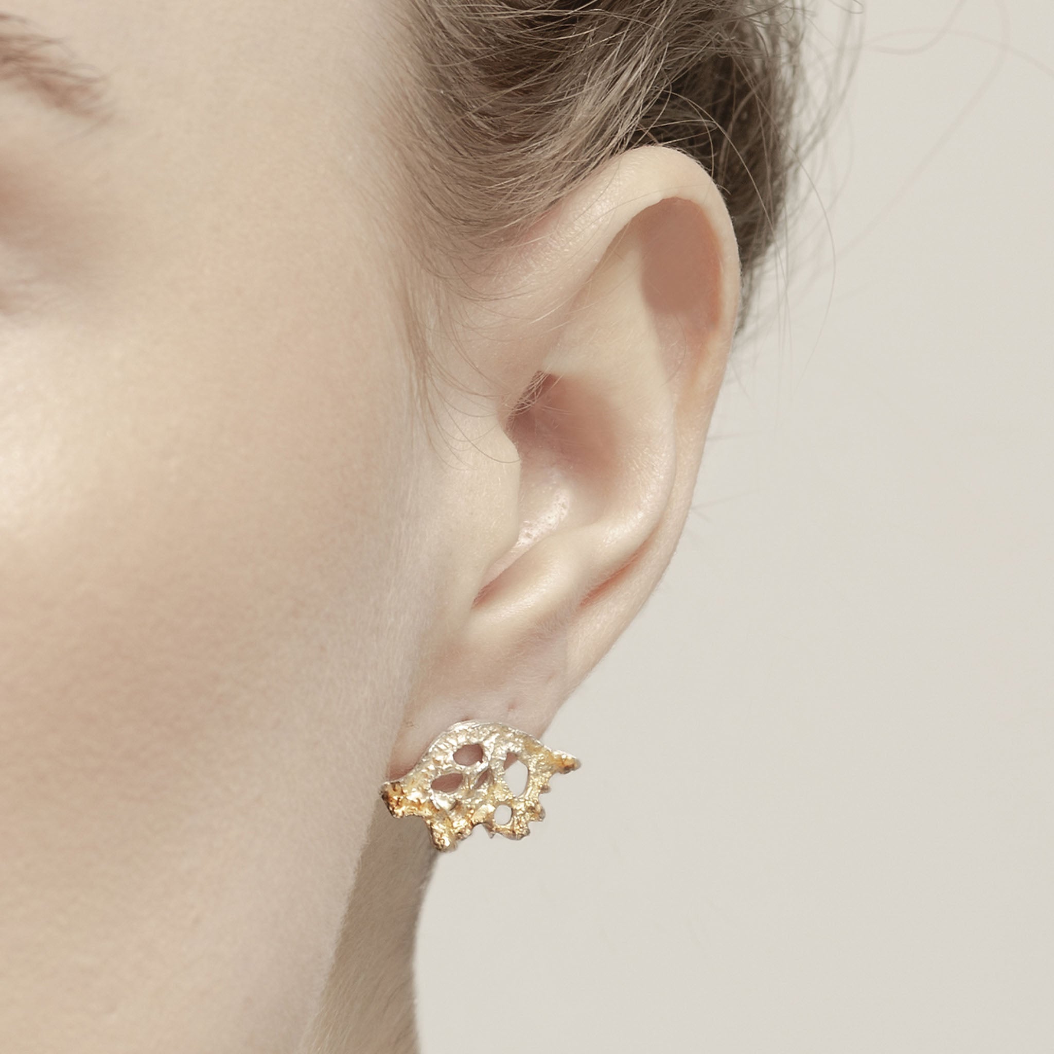 Gold-Plated Sterling Silver Triangular Earrings